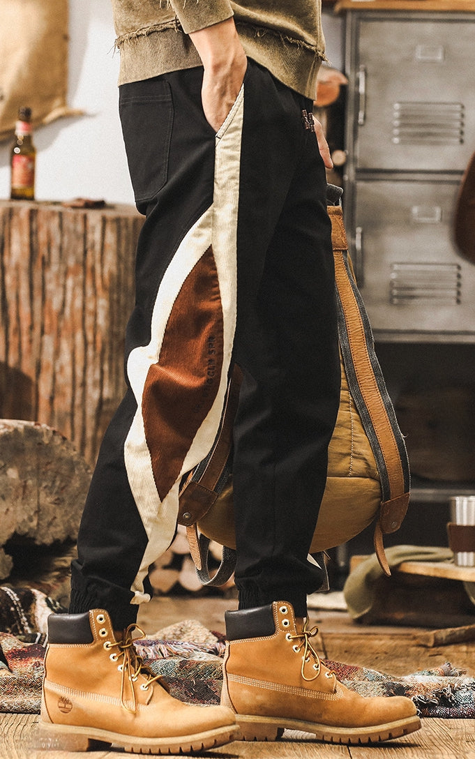 Savanna Stripe Joggers - X202410111636_BLACK