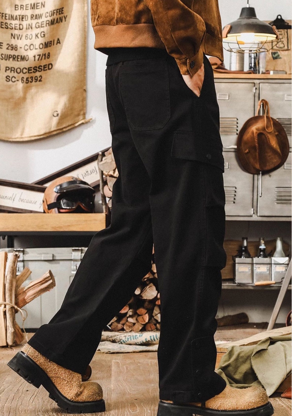Vintage Utility Black Cargo Pants - Z2024082118_BLA – T.H.E.N.D : Rugged  Luxury
