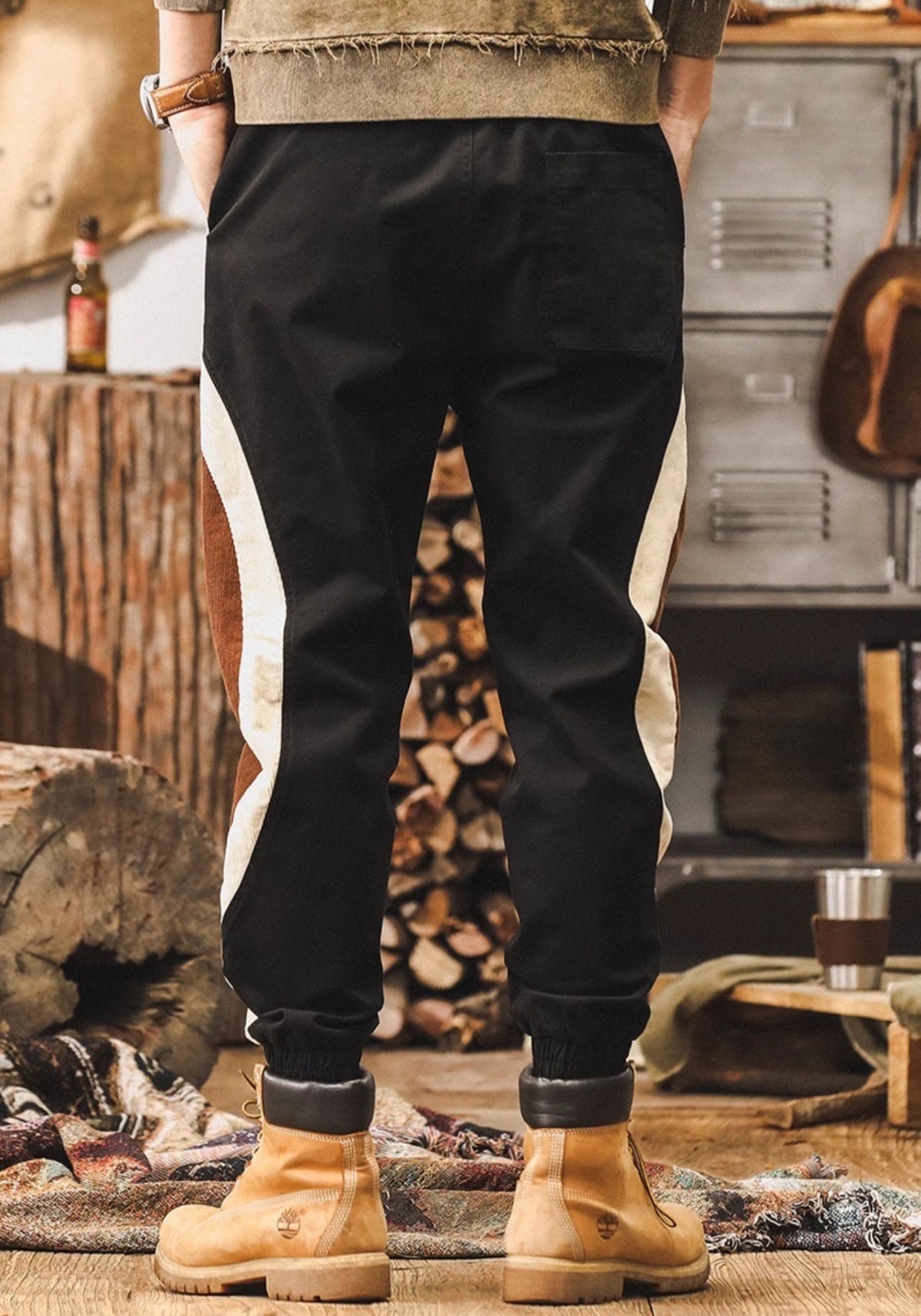 Savanna Stripe Joggers - X202410111636_BLACK