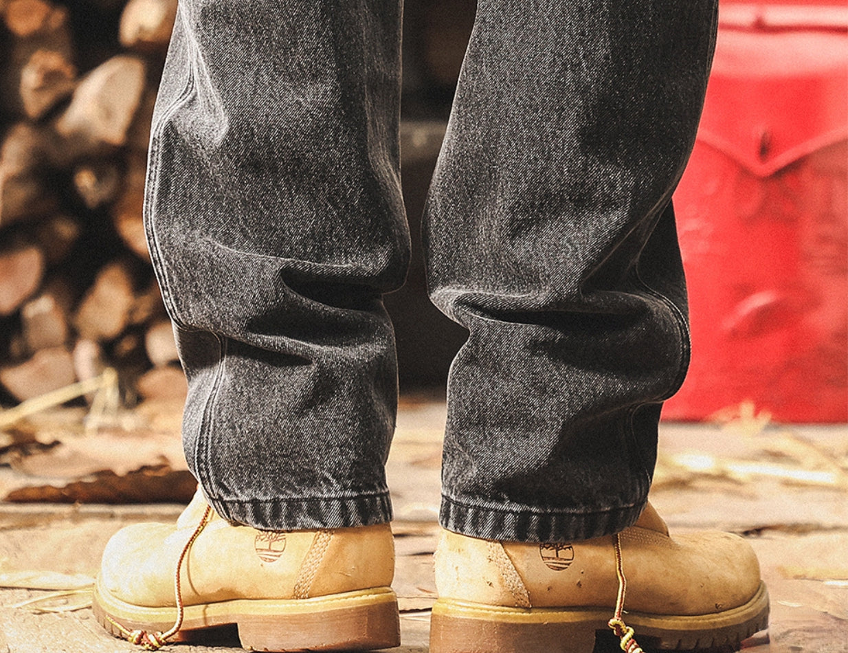 Casual Washed Denim Pants