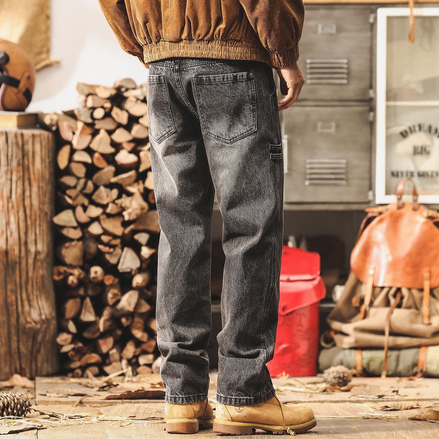 Casual Washed Denim Pants