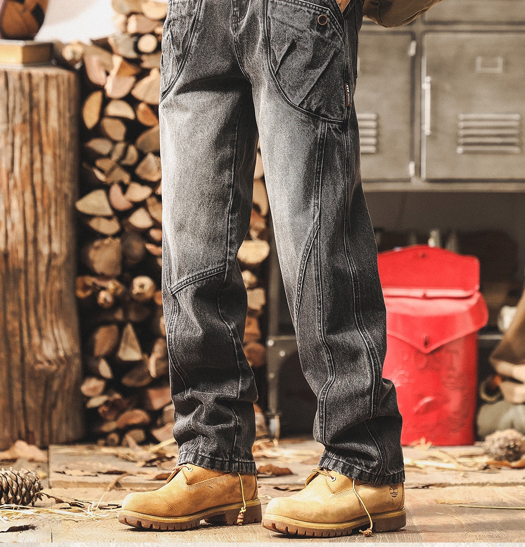 Casual Washed Denim Pants