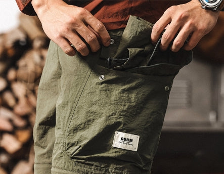 Quick-Drying Hiking Light Weight Detachable Green Cargo Pant
