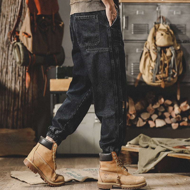 Denim Cargo Loose Fit Joggers