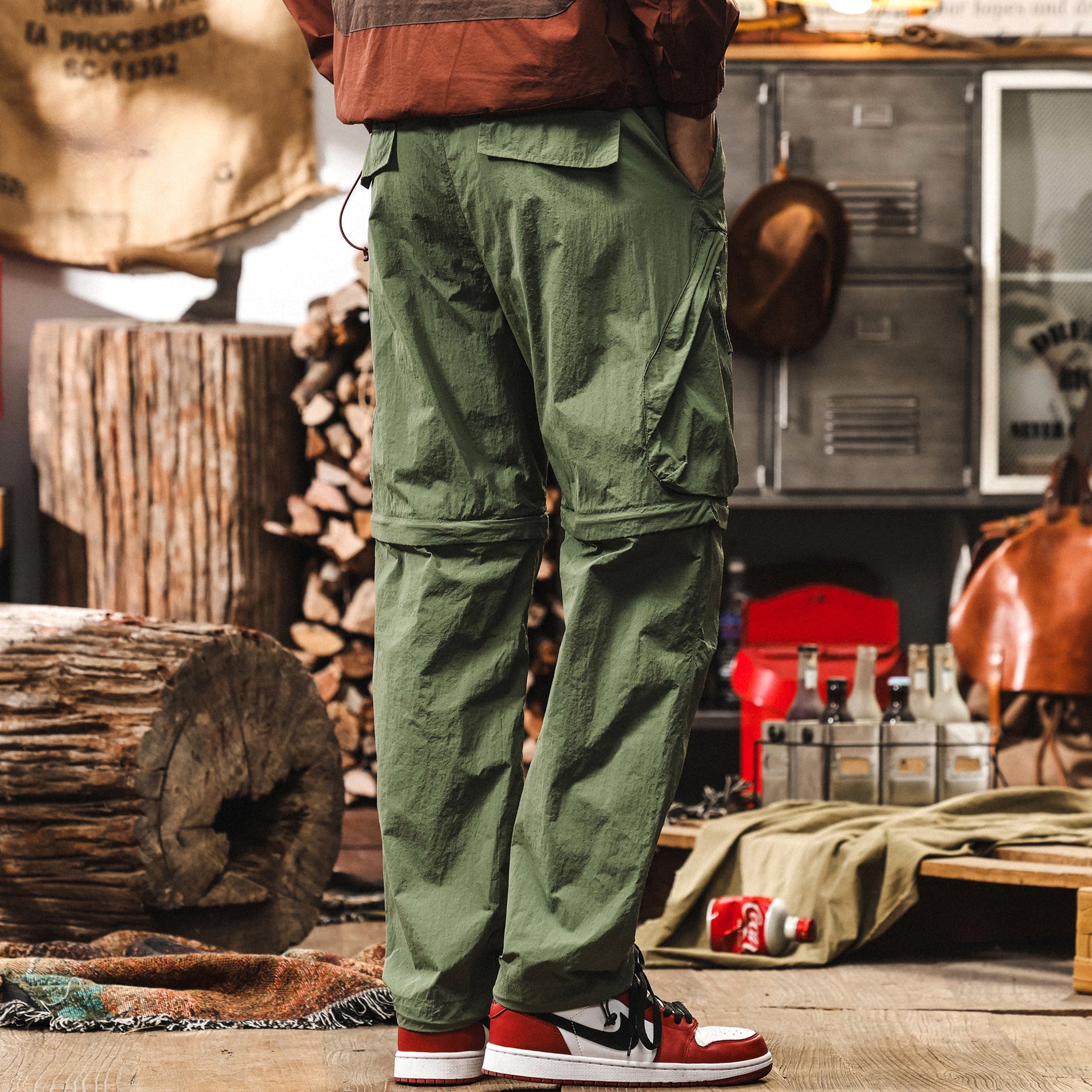 Quick-Drying Hiking Casual Detachable functional Black Cargo Pant