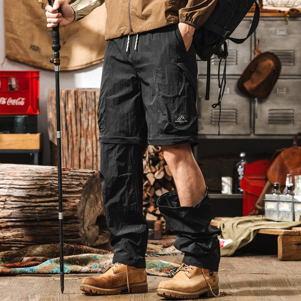 Quick-Drying Hiking Casual Detachable functional Green Cargo Pant