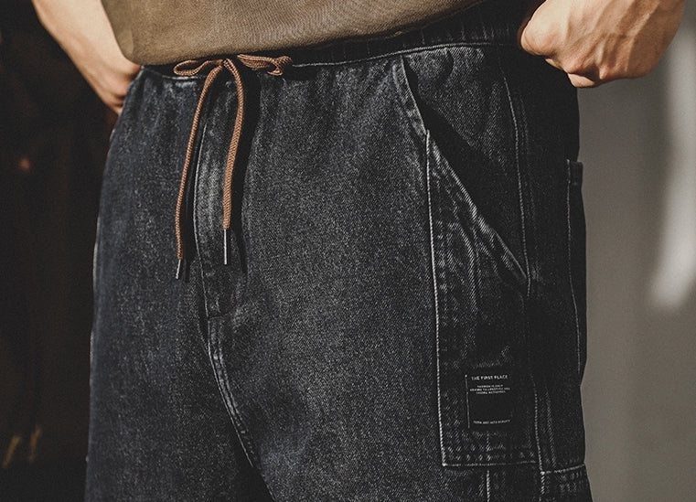 Denim Cargo Loose Fit Joggers