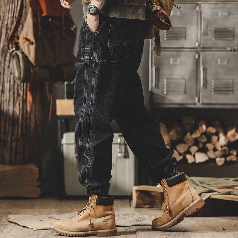 Denim Cargo Loose Fit Joggers