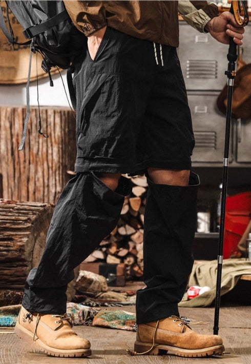 Quick-Drying Hiking Casual Detachable functional Green Cargo Pant