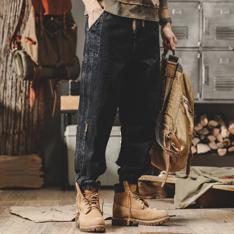 Denim Cargo Loose Fit Joggers