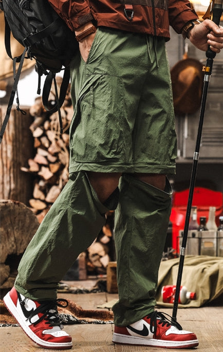 Quick-Drying Hiking Casual Detachable functional Black Cargo Pant