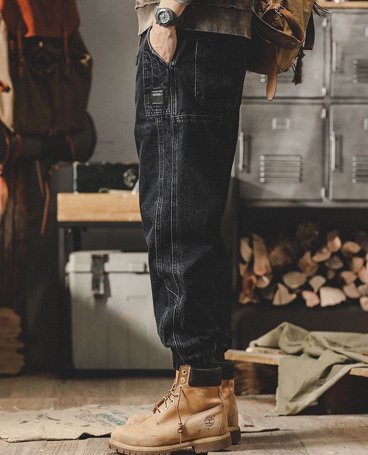 Denim Cargo Loose Fit Joggers