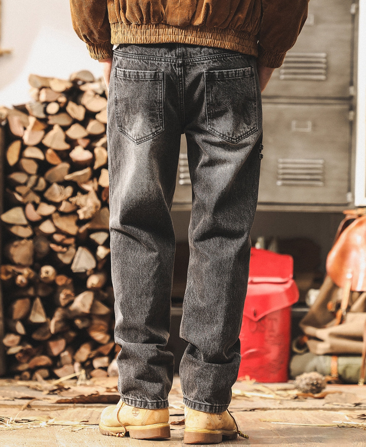 Casual Washed Denim Pants