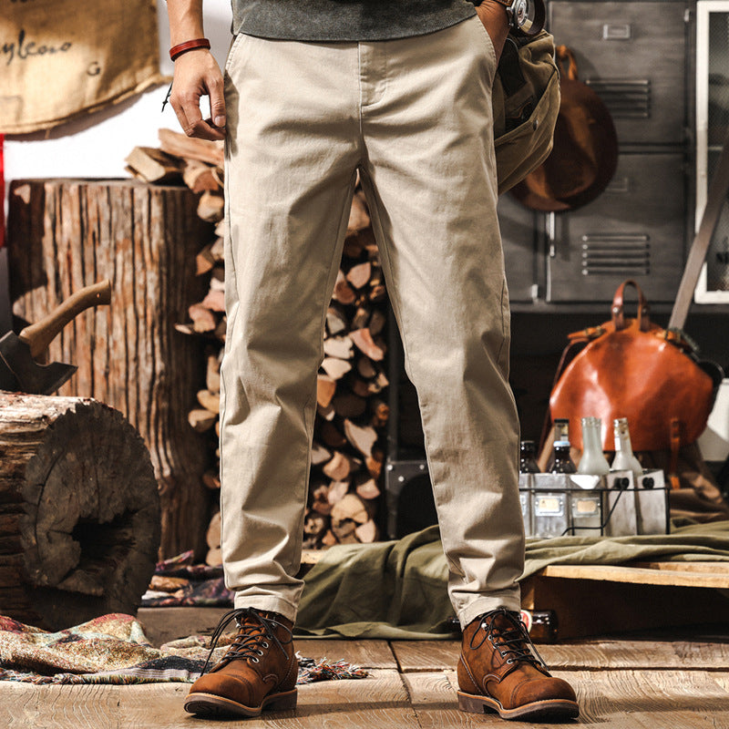 Men's Beige Chino Work Pants