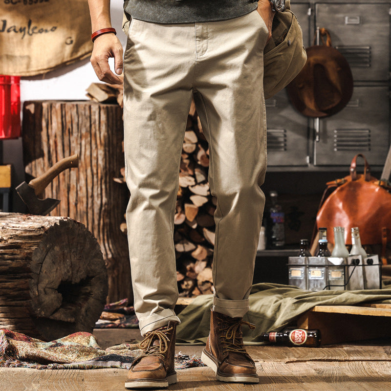 Men's Casual Straight-Leg Cotton Pants