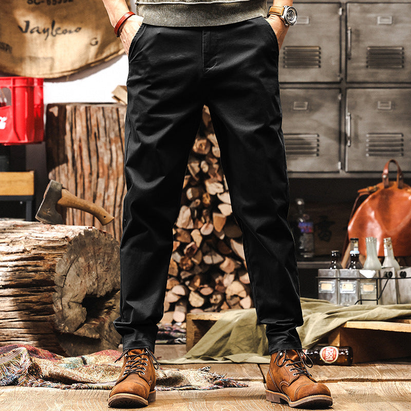 Men's Classic Black Chino Work Pants