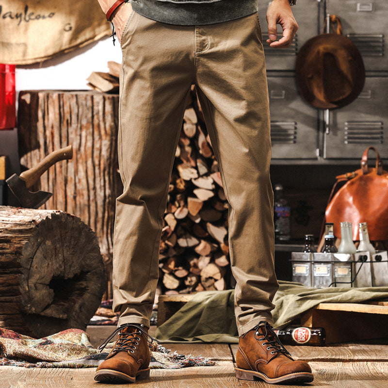 Men's Khaki Chino Work Pants