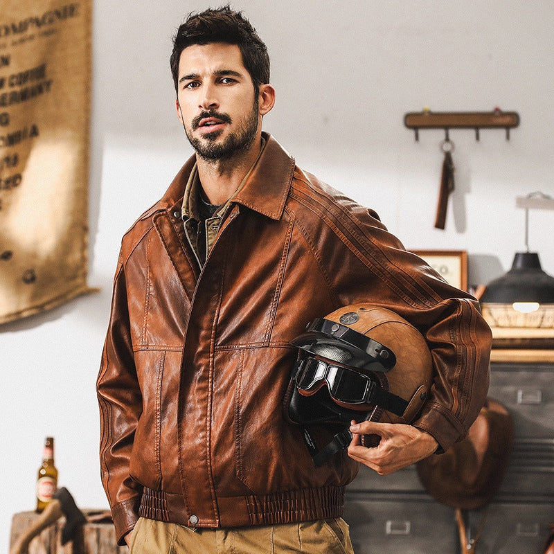 Cognac Cruiser Jacket - C202410091936_MUDRED