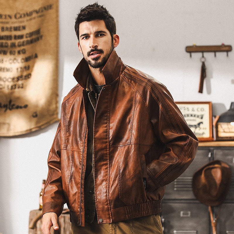 Cognac Cruiser Jacket - C202410091936_MUDRED