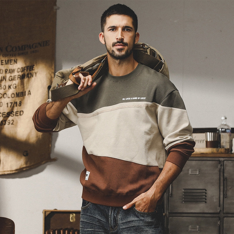 StoneStripe Sweatshirt - M202309271436_GRAYGREEN