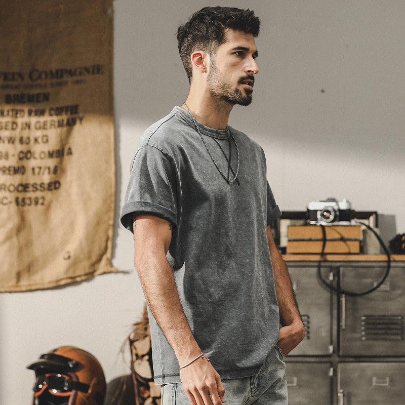 The Explorer's Washed Grey Tee - 202307060002_GRE