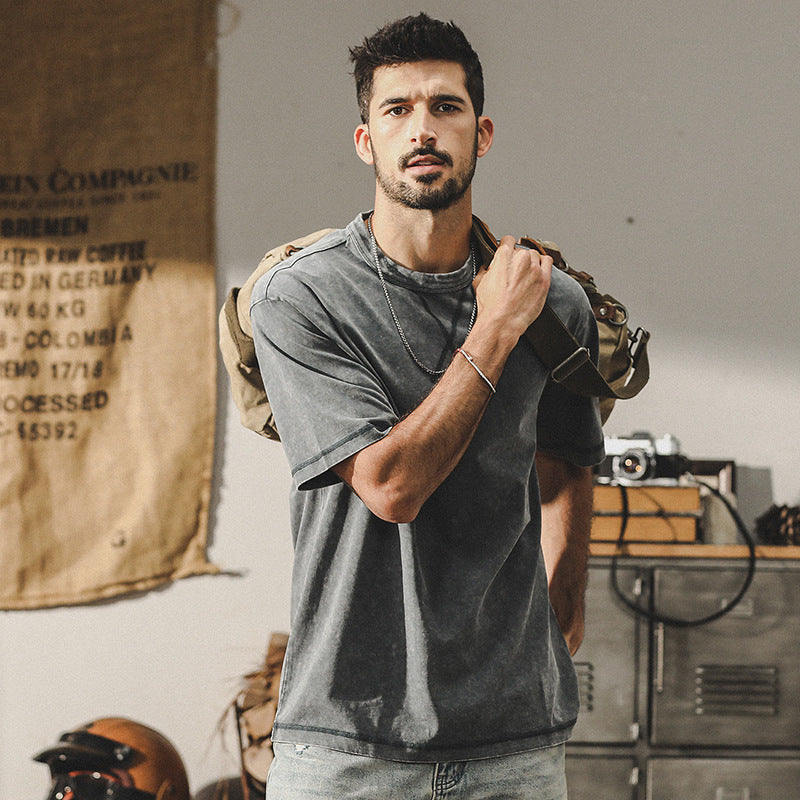 The Explorer's Washed Grey Tee - 202307060002_GRE