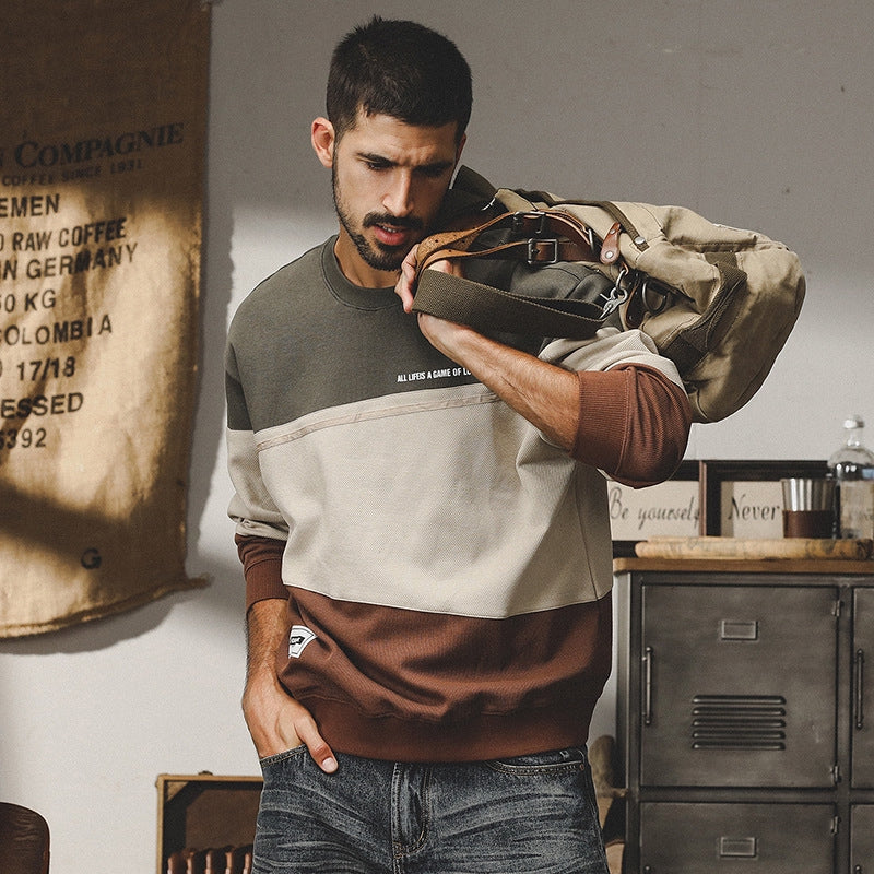 StoneStripe Sweatshirt - M202309271436_GRAYGREEN