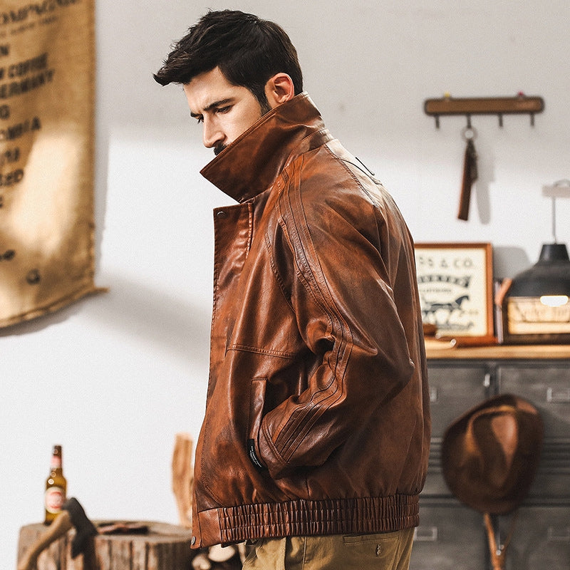 Cognac Cruiser Jacket - C202410091936_MUDRED – T.H.E.N.D : Rugged