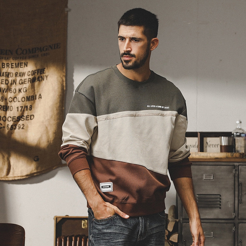 StoneStripe Sweatshirt - M202309271436_GRAYGREEN