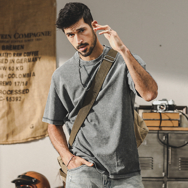 The Explorer's Washed Grey Tee - 202307060002_GRE