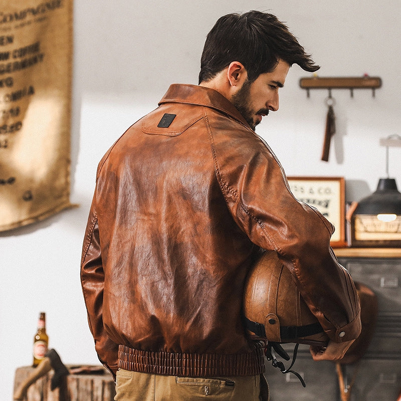 Cognac Cruiser Jacket - C202410091936_MUDRED