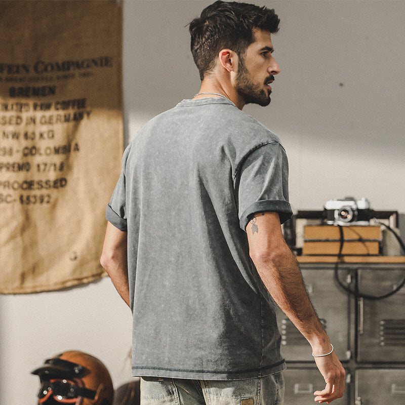 The Explorer's Washed Grey Tee - 202307060002_GRE