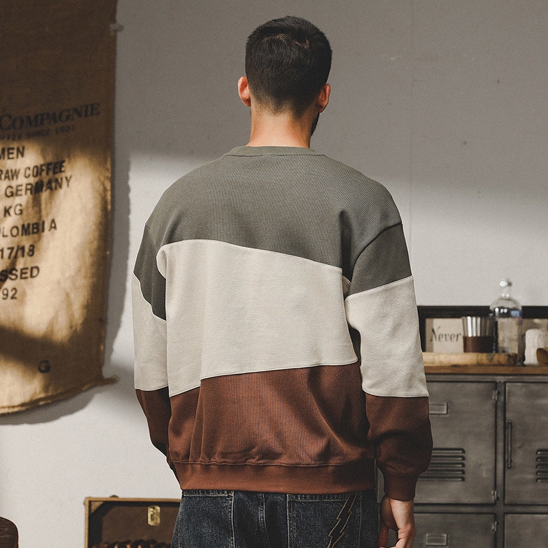 StoneStripe Sweatshirt - M202309271436_GRAYGREEN