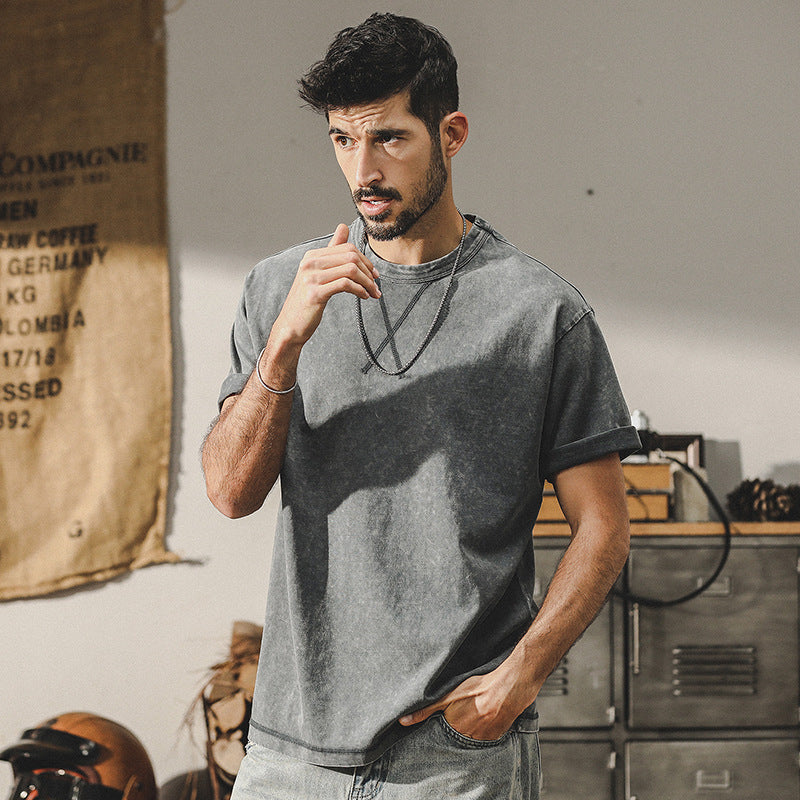 The Explorer's Washed Grey Tee - 202307060002_GRE