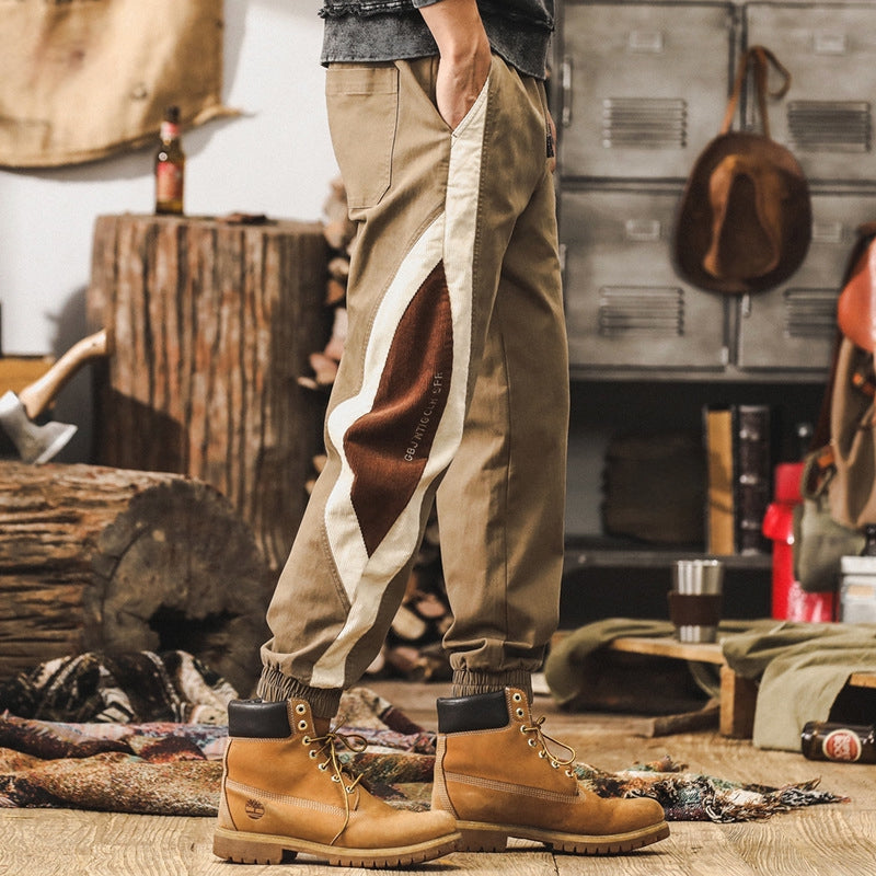 Savanna Stripe Joggers - X202410111636_KHAKI