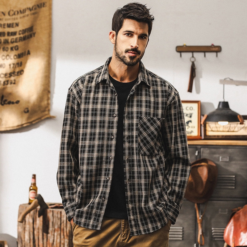 Timber Plaid Tweed Shirt - J202410041650_GREEN