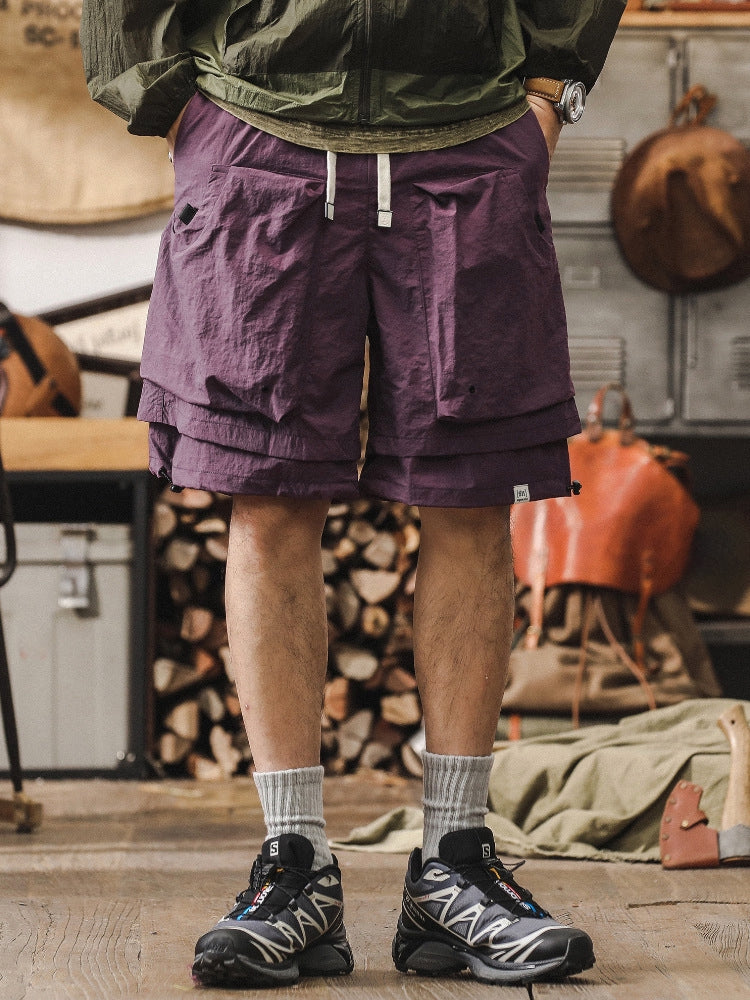Outdoor Utility Quick Drying Cargo Shorts - C202407011406_PUR