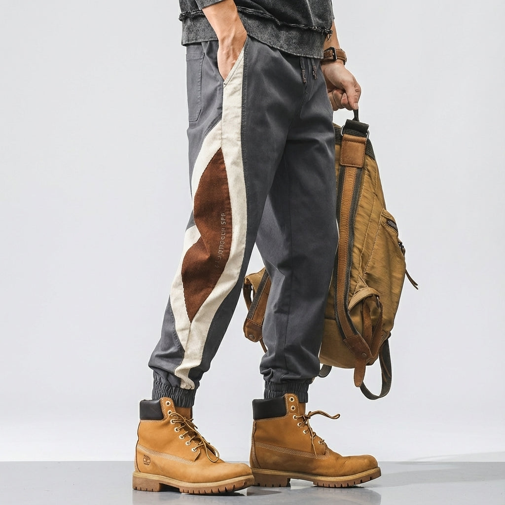 Savanna Stripe Joggers in Grey