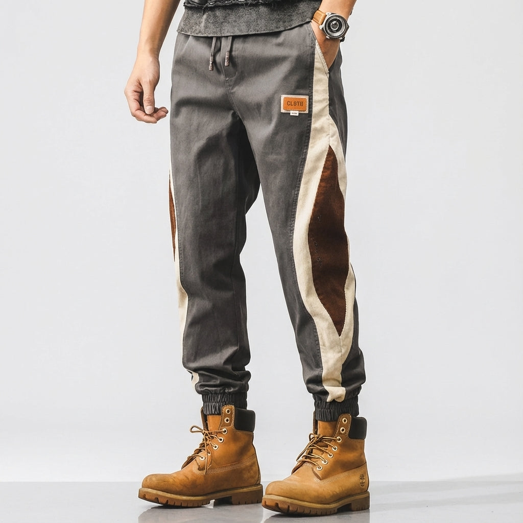 Savanna Stripe Joggers in Grey