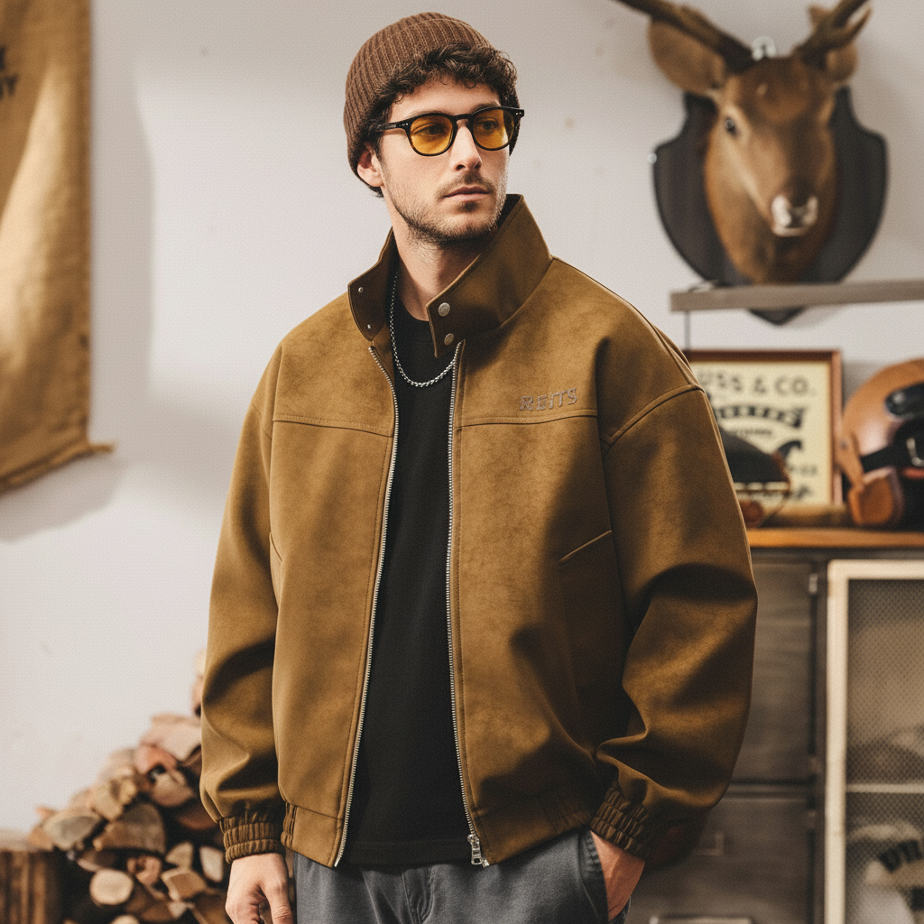 Tie-Dye Distressed Leather Jacket